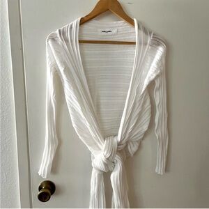 Ioanna Kourbela White Wrap Cardigan